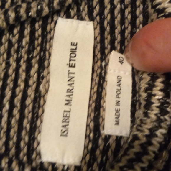 Isabel Marant Etoile Tweed Pattern Jacket Black White Size 40 - Picture 11 of 12